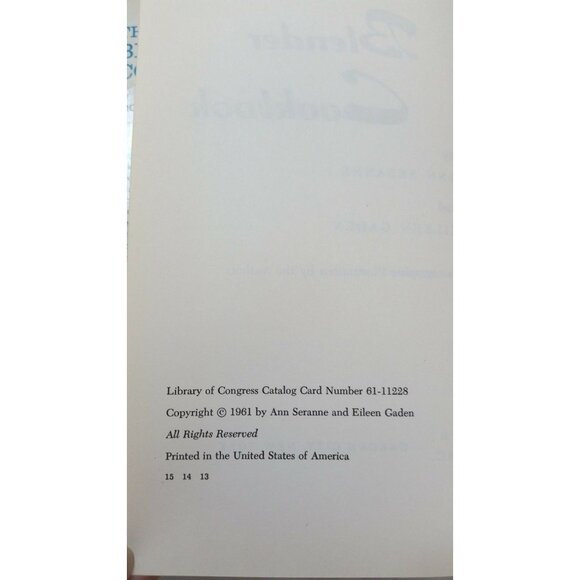 The Blender Cookbook 1961 by Ann Seranne & Eileen Gaden Hardcover Book Club Ed - Picture 5 of 7
